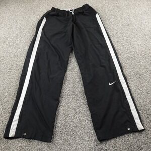 VTG Nike Pants Mens L Black Baggy Drawstring Sweatpants Jogger Gym Workout Y2K